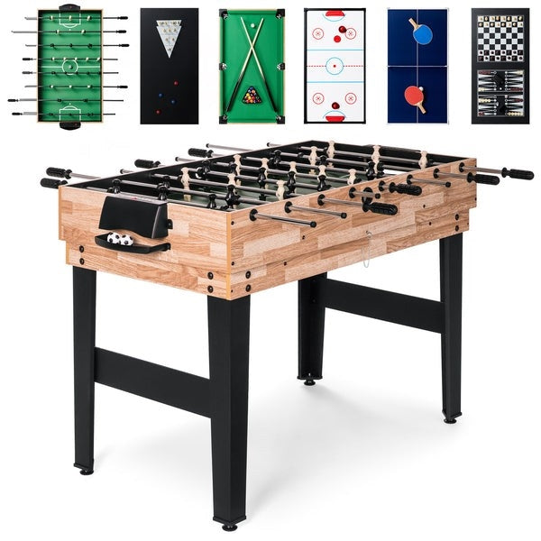 10-in-1 Combo Game Room Table Set Pool, Foosball, Ping Pong, Chess *