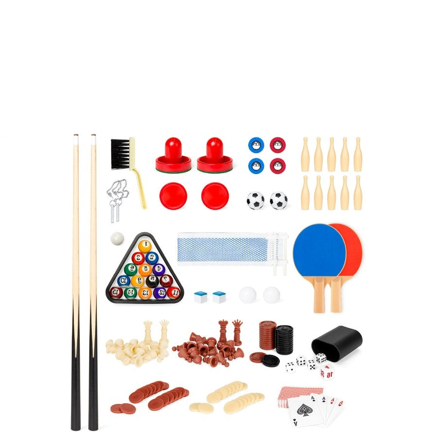 10-in-1 Combo Game Room Table Set Pool, Foosball, Ping Pong, Chess *
