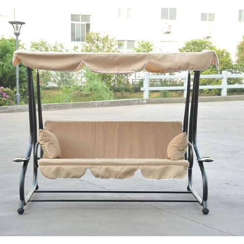 Outdoor Canopy Swing Patio Porch Shade Deck Bed in Sand *