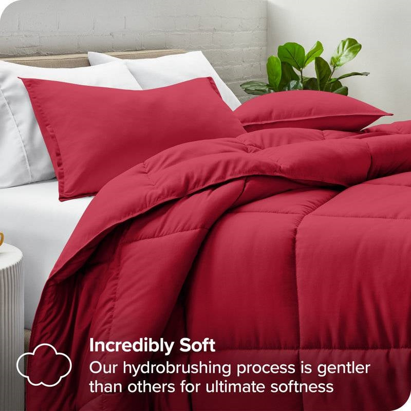 Down Alternative Comforter Set in Red