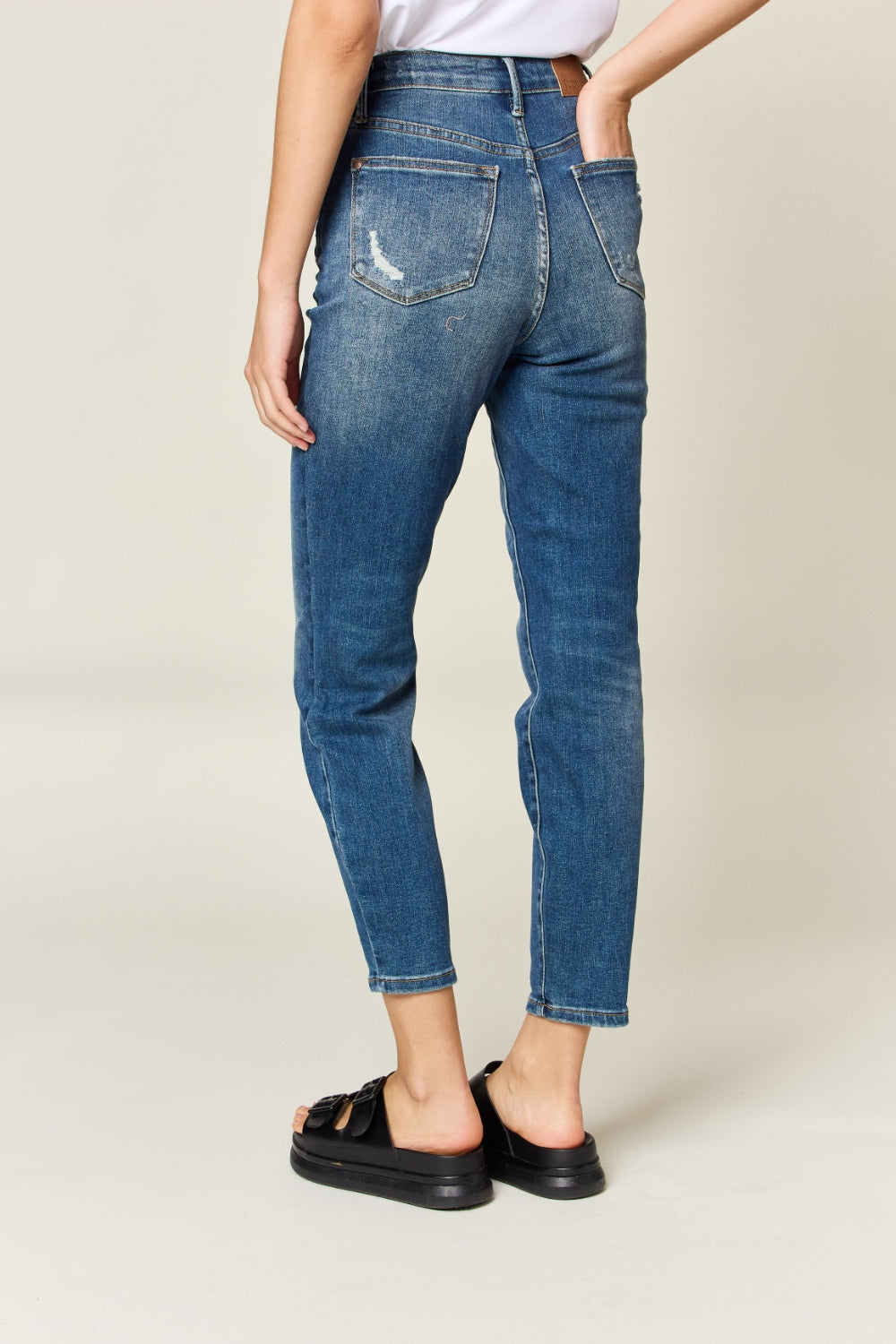 Judy Blue Full Size Tummy Control High Waist Slim Jeans *