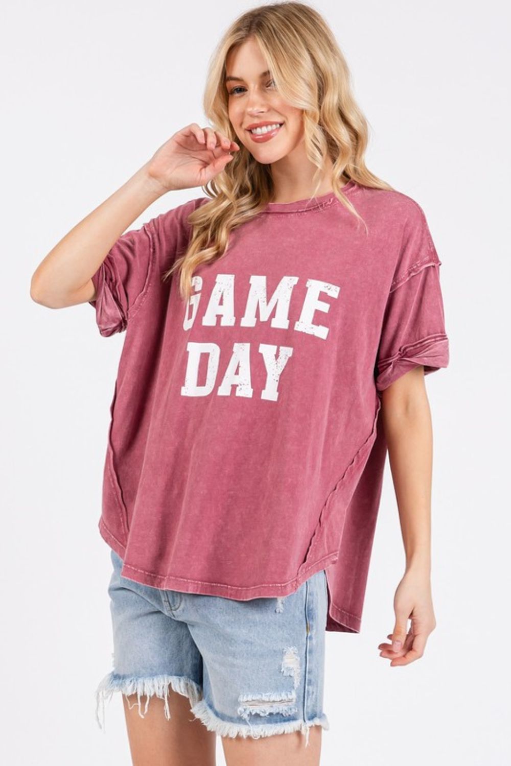 Mittoshop GAME DAY Round Neck Short Sleeve T-Shirt *