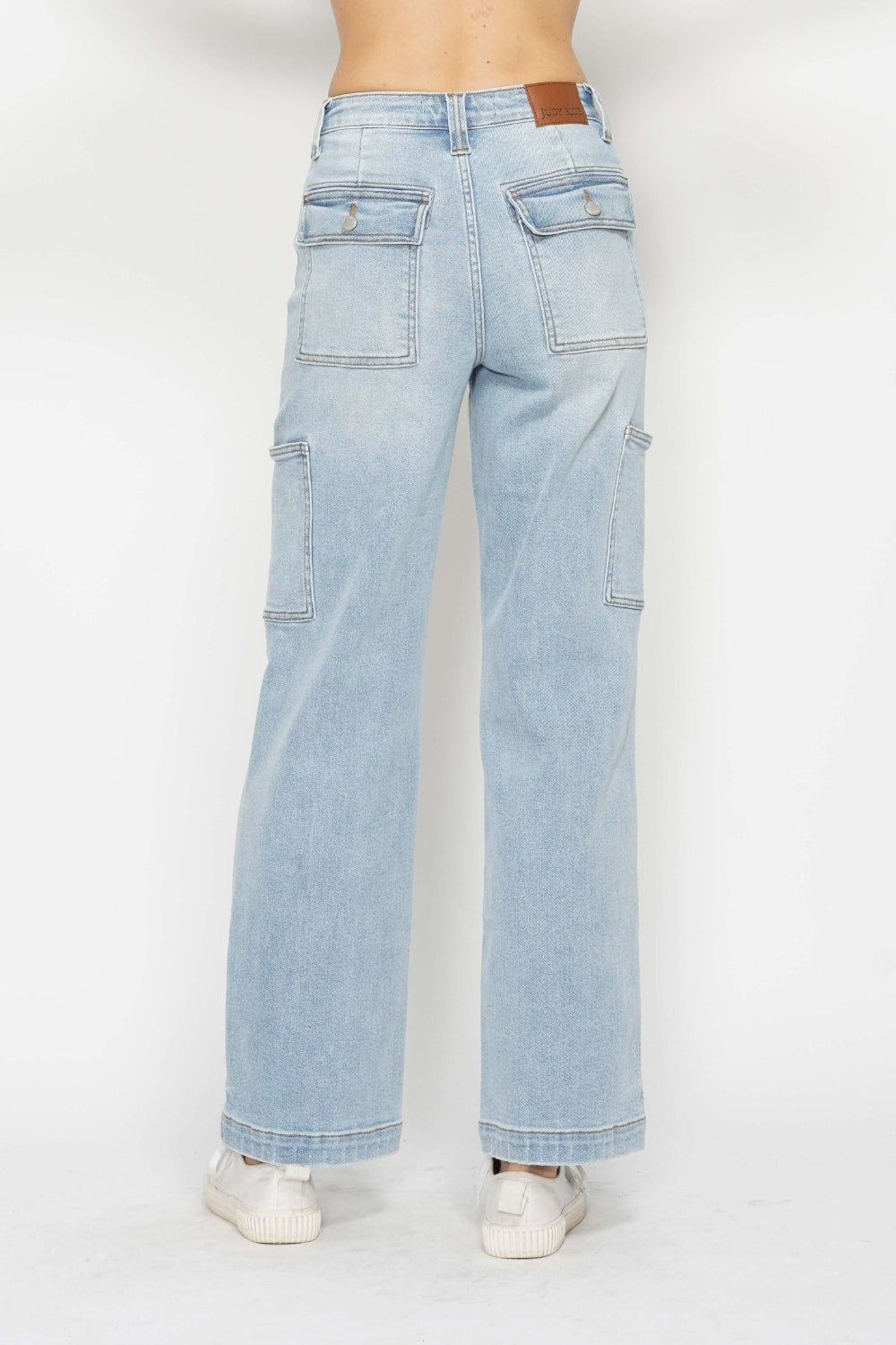 Judy Blue Full Size High Waist Straight Cargo Jeans *