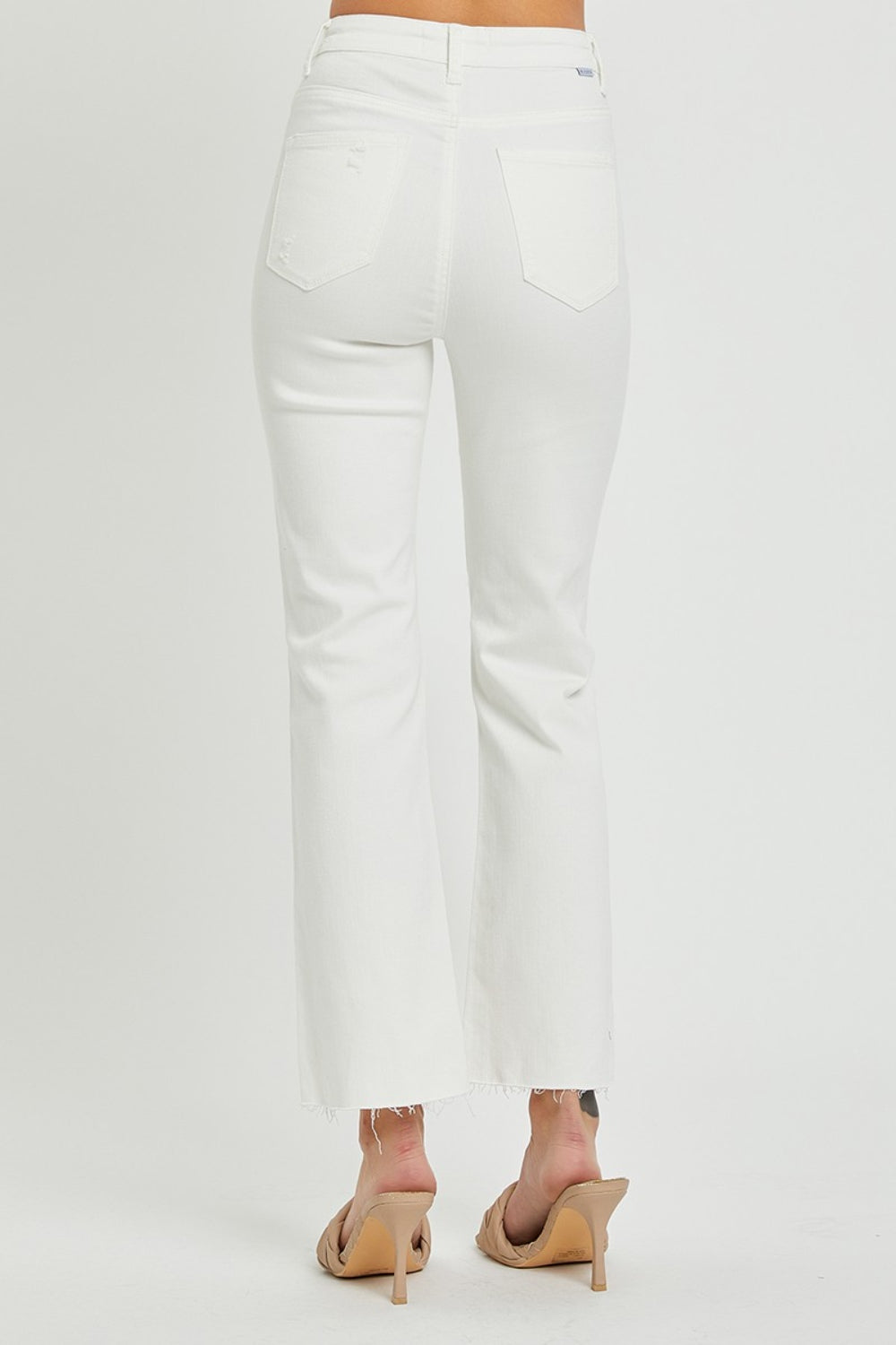 RISEN  Full Size High Rise Button Fly Straight Ankle Jeans *
