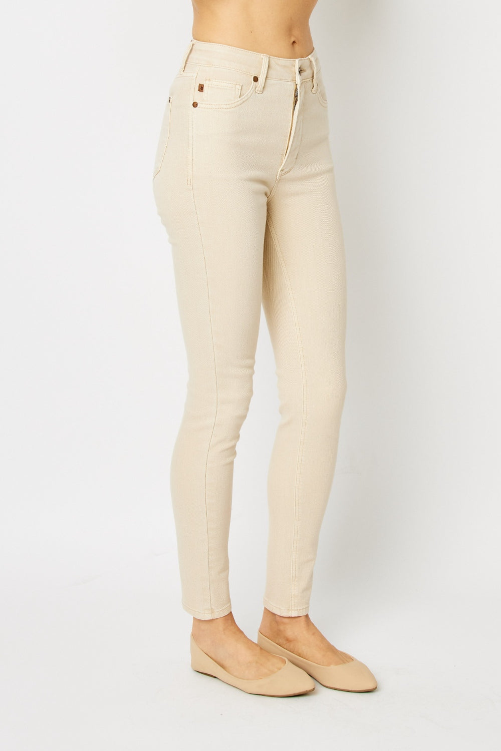 Judy Blue Full Size Garment Dyed Tummy Control Skinny Jeans *