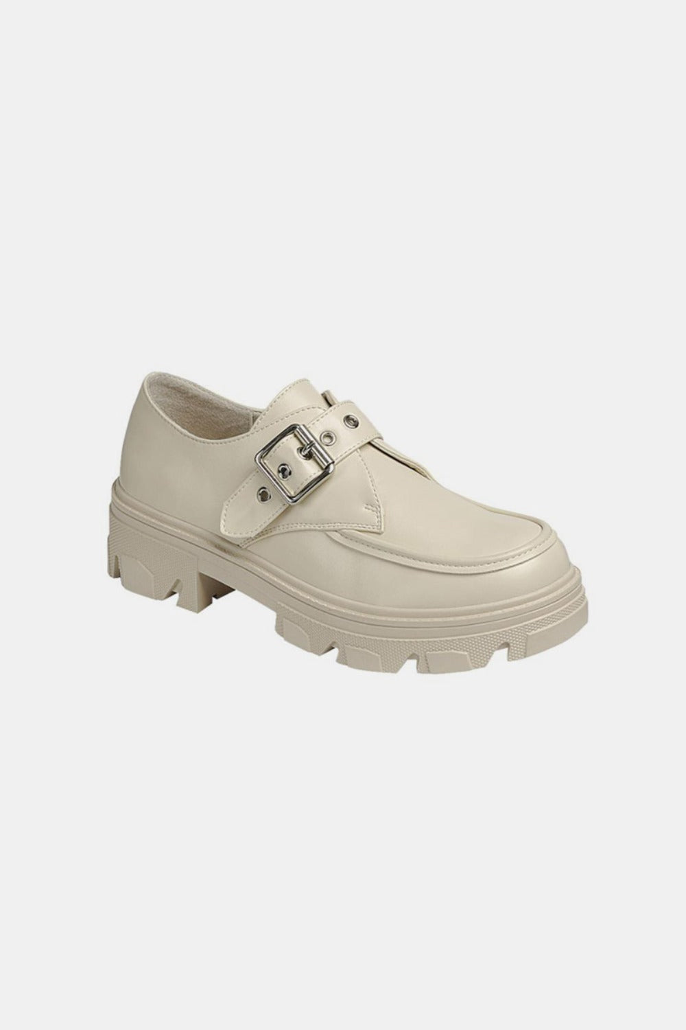 Forever Link Buckled Platform Lug Sole Loafers *