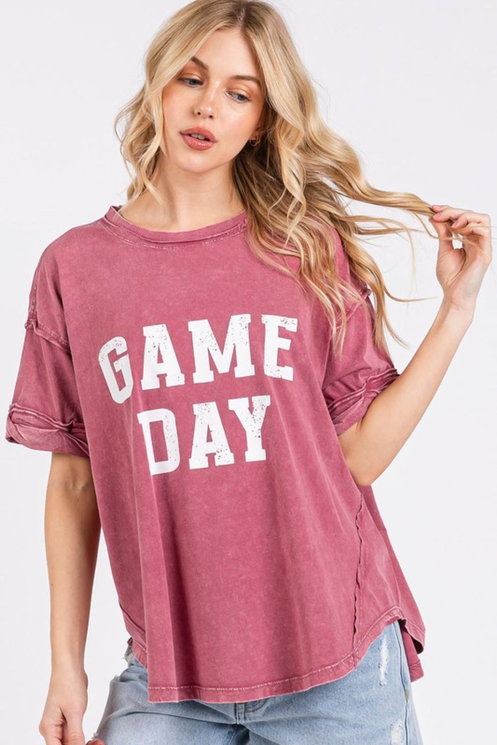 Mittoshop GAME DAY Round Neck Short Sleeve T-Shirt *