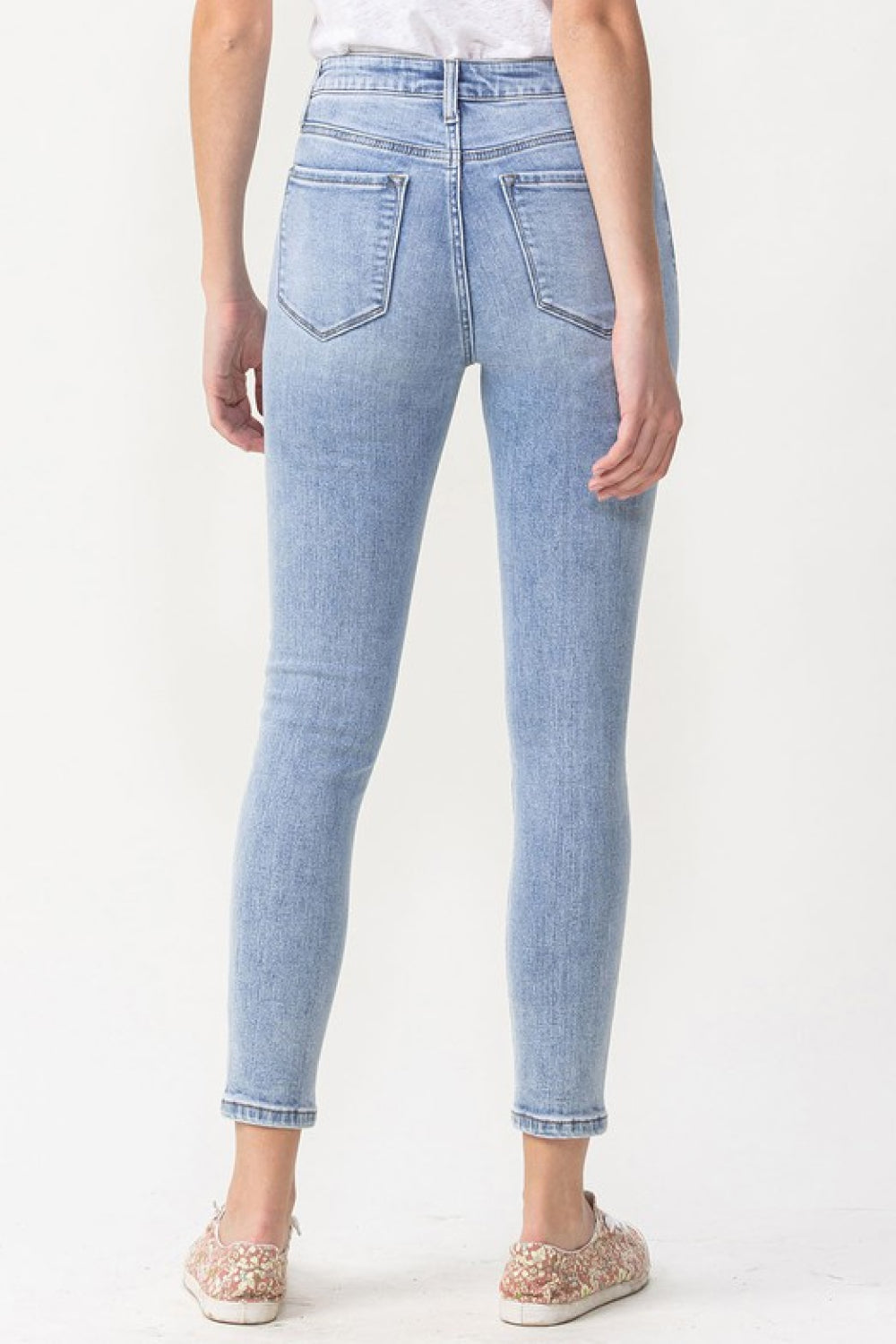 Lovervet Full Size Talia High Rise Crop Skinny Jeans *