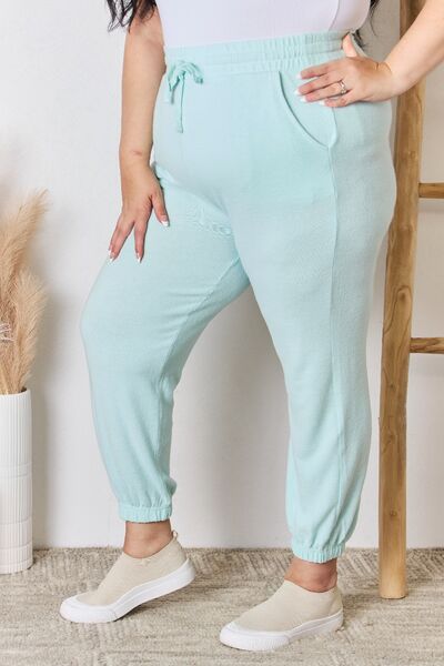 RISEN Full Size Drawstring Ultra Soft Knit Jogger *