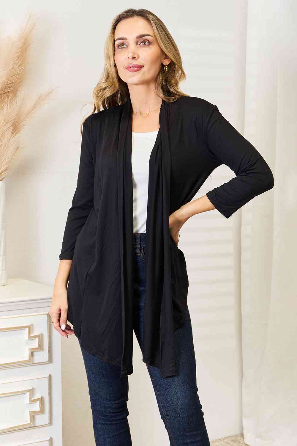 Culture Code Full Size Open Front Cardigan *