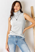 Basic Bae Full Size Ribbed Turtleneck Tank *