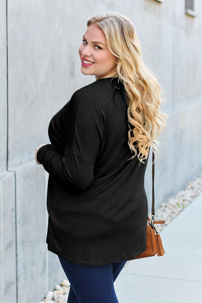 Basic Bae Full Size Round Neck Dropped Shoulder T-Shirt *