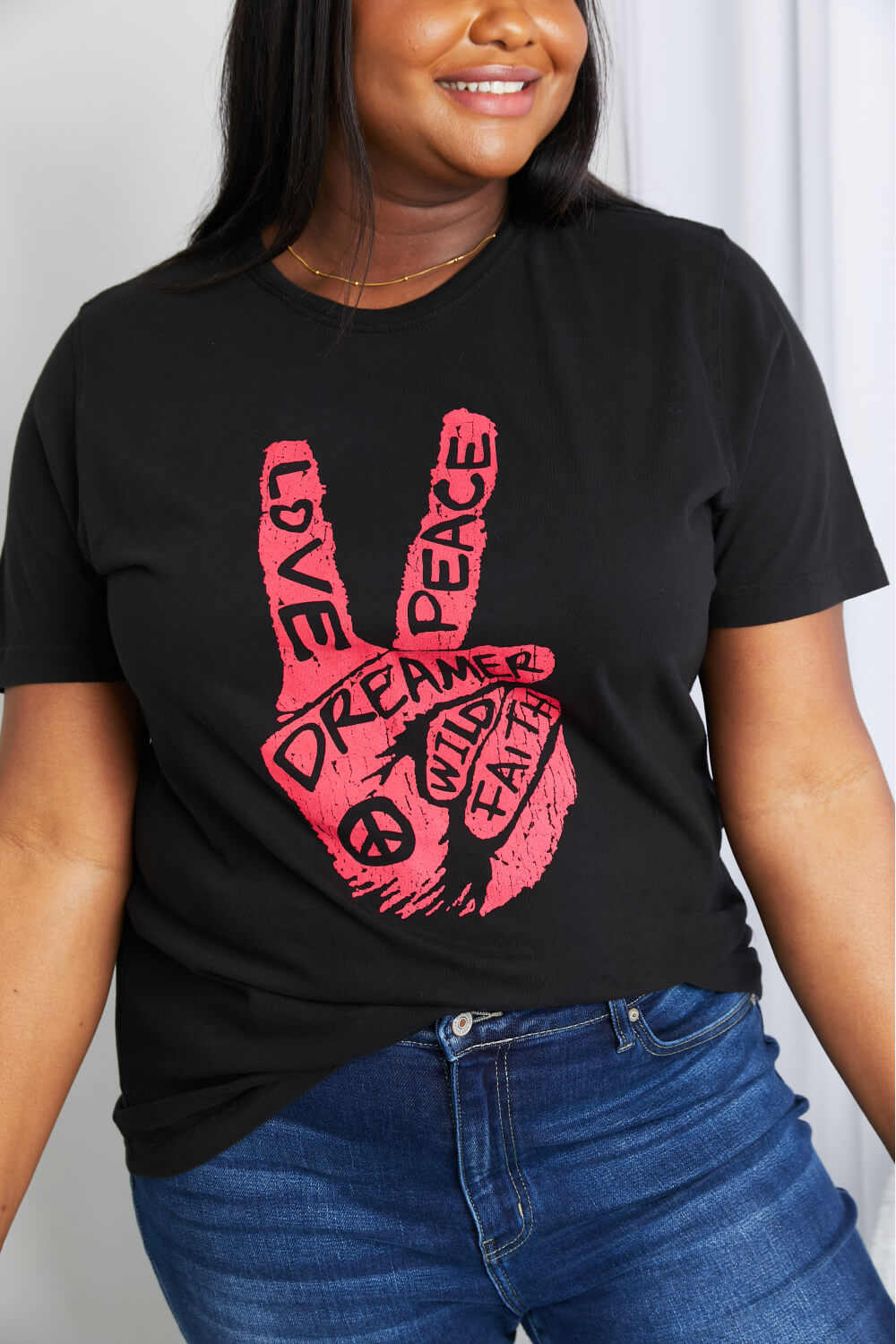 mineB Full Size Graphic Tunic T-Shirt *