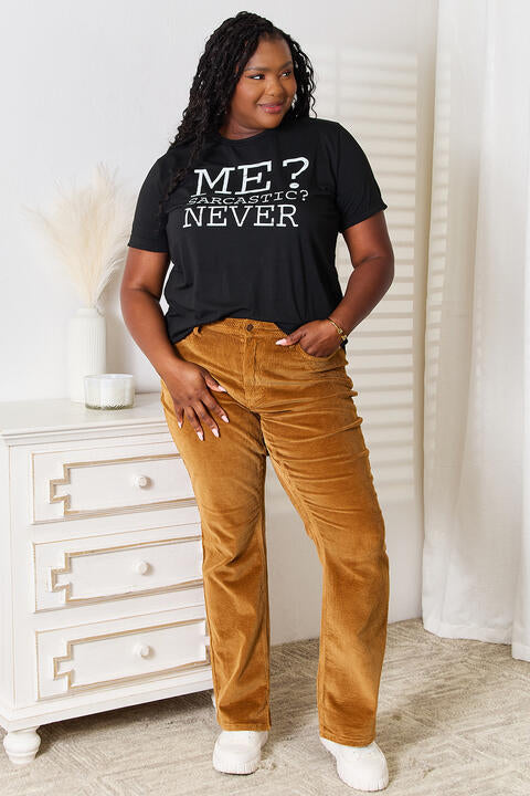 Simply Love Letter Graphic Round Neck T-Shirt *
