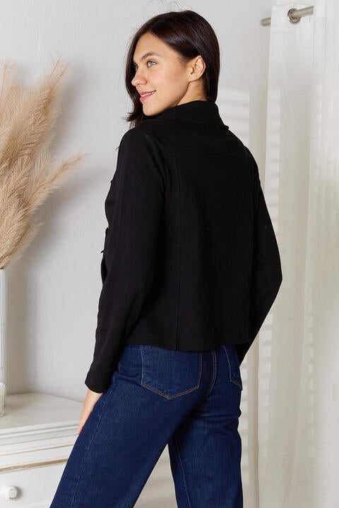 Culture Code Full Size Zip-Up Jacket with Pockets *