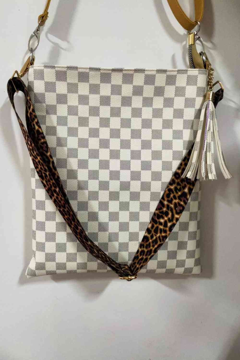 Adored PU Leather Shoulder Bag with Tassel *