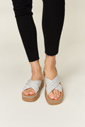 Forever Link Rhinestone Platform Wedge Sandals *