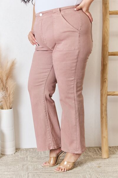 RISEN Full Size High Rise Ankle Flare Jeans *