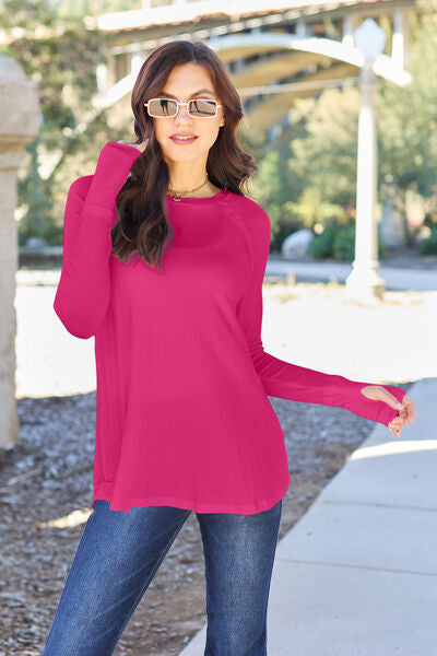 Basic Bae Full Size Round Neck Long Sleeve T-Shirt *