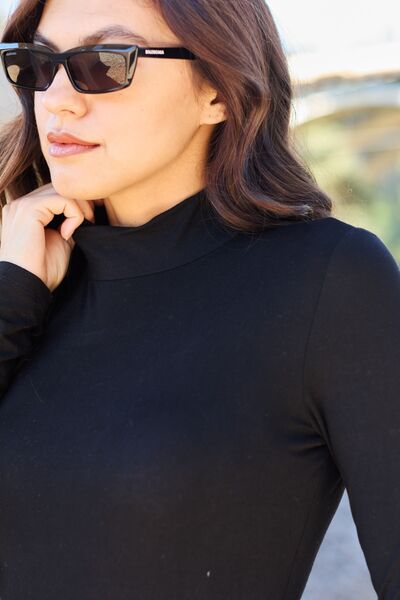 Basic Bae Full Size Mock Neck Long Sleeve Bodysuit *