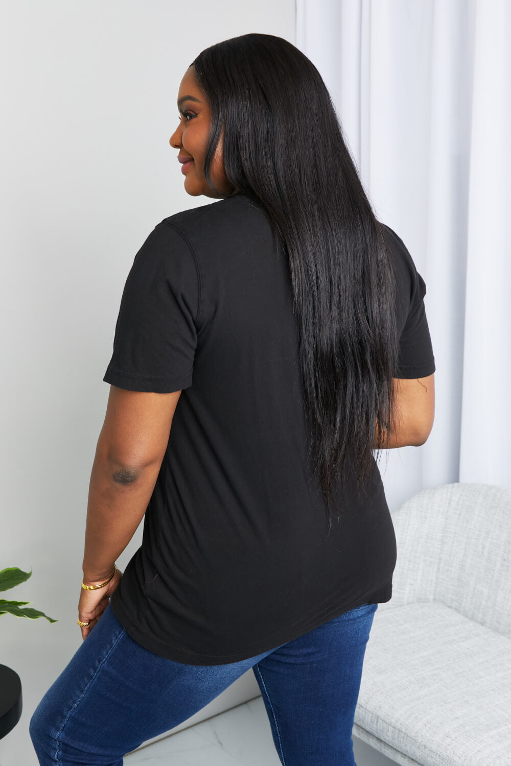 mineB Full Size Graphic Tunic T-Shirt *