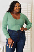 Basic Bae Scoop Neck Long Sleeve Top *