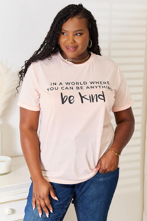 Simply Love Slogan Graphic Cuffed T-Shirt *