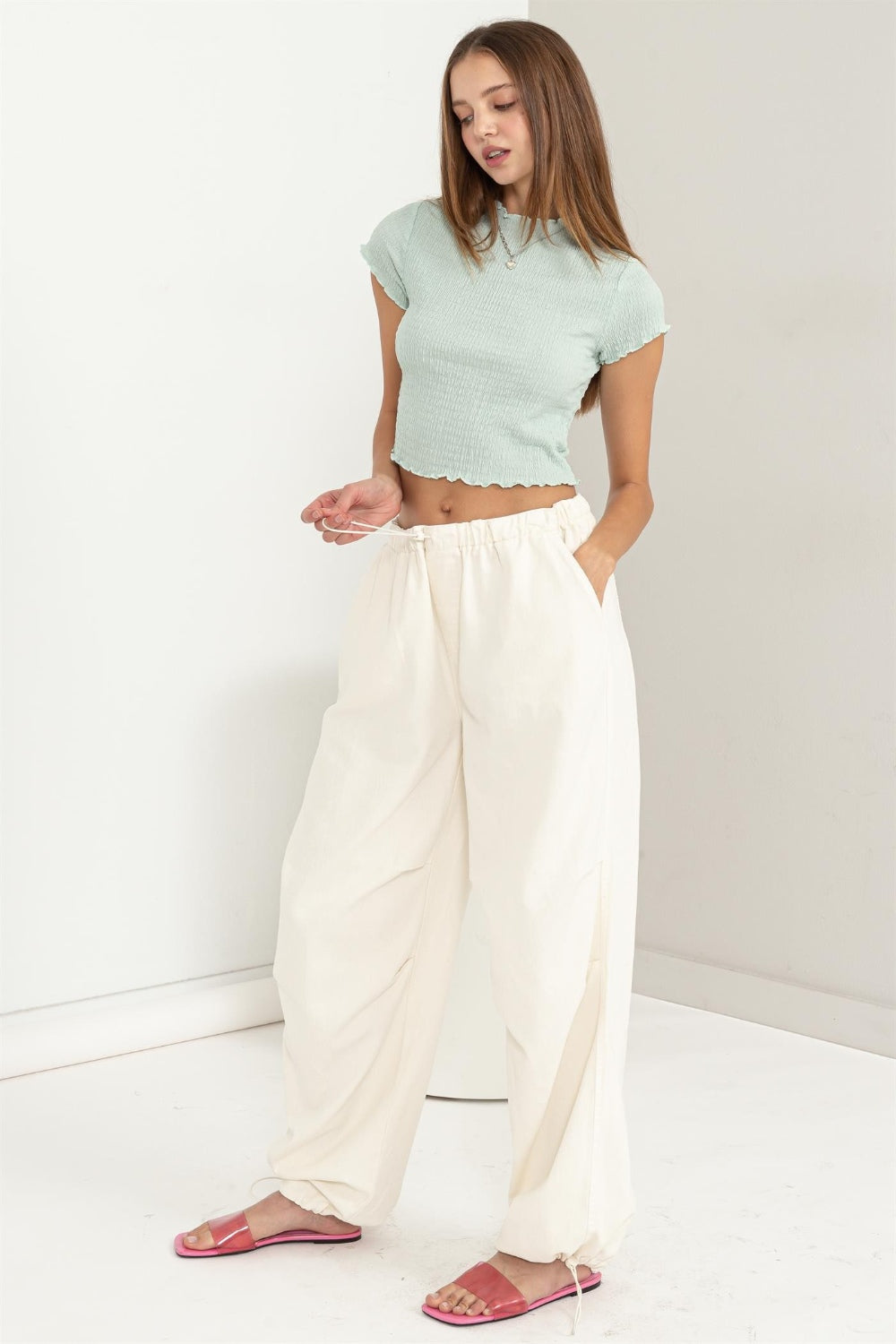 HYFVE Lettuce Hem Crop Top *