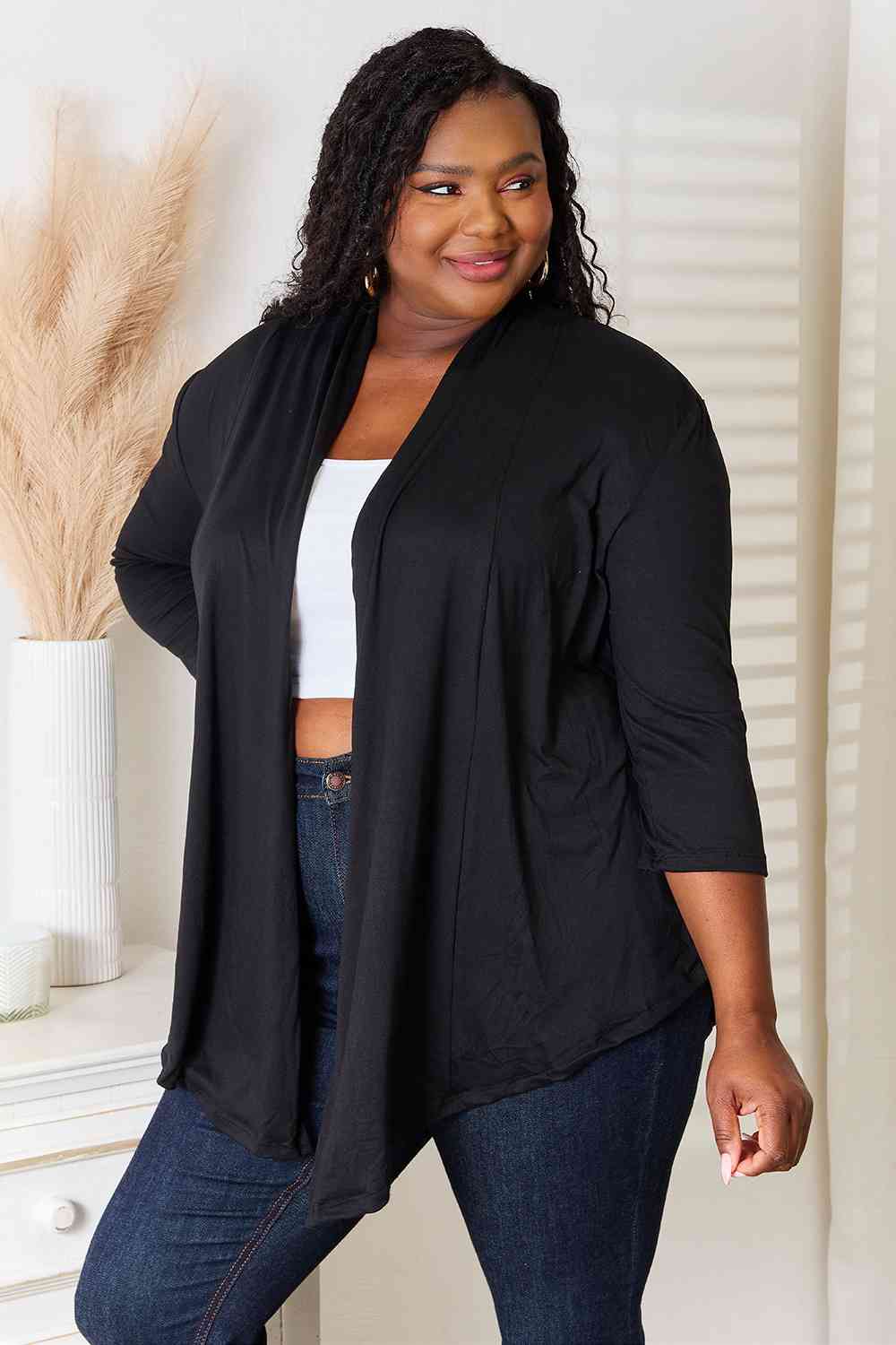 Culture Code Full Size Open Front Cardigan *