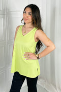 Blumin Apparel Chance of Sun Full Size Ribbed V-Neck Tank *