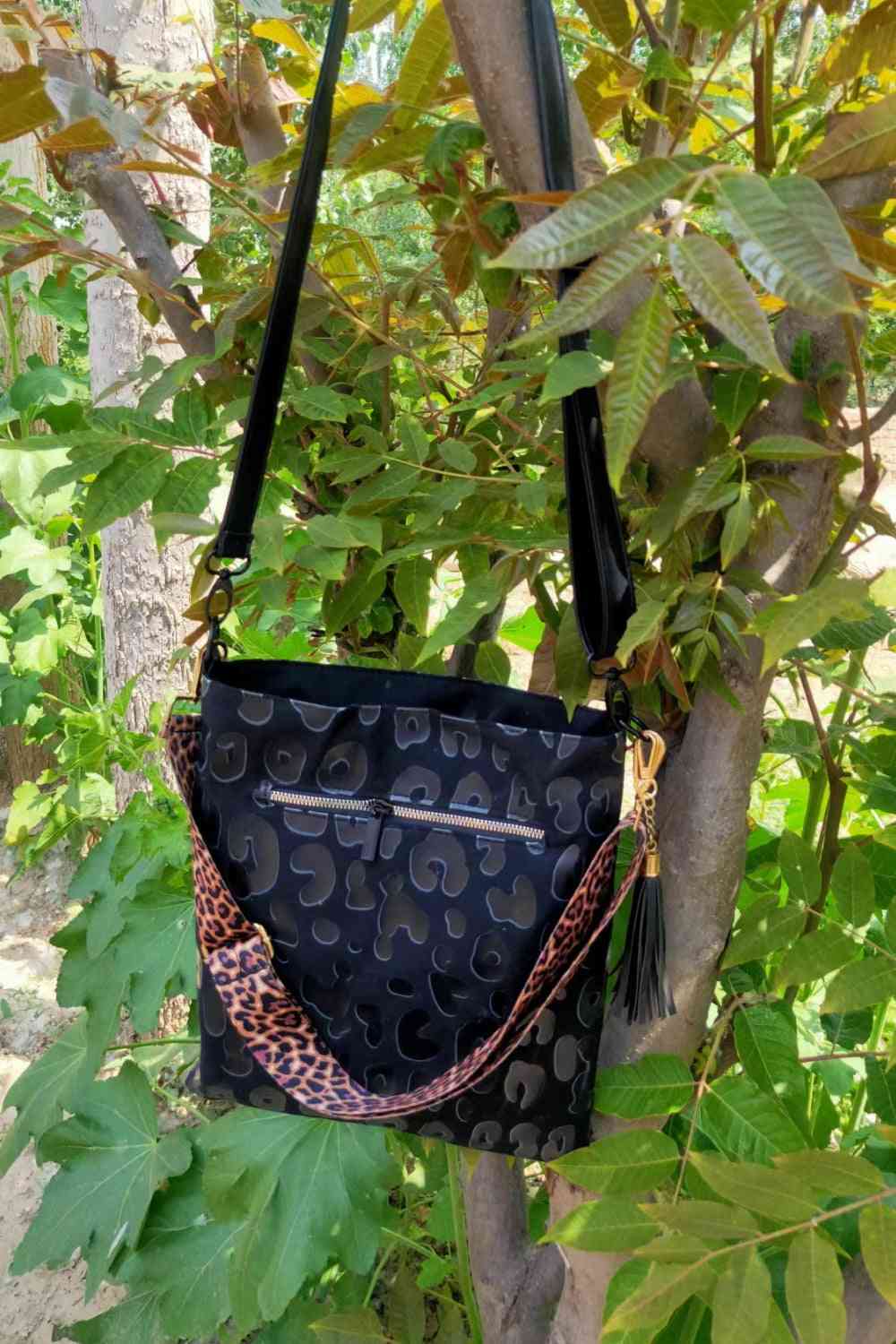 Adored PU Leather Shoulder Bag with Tassel *