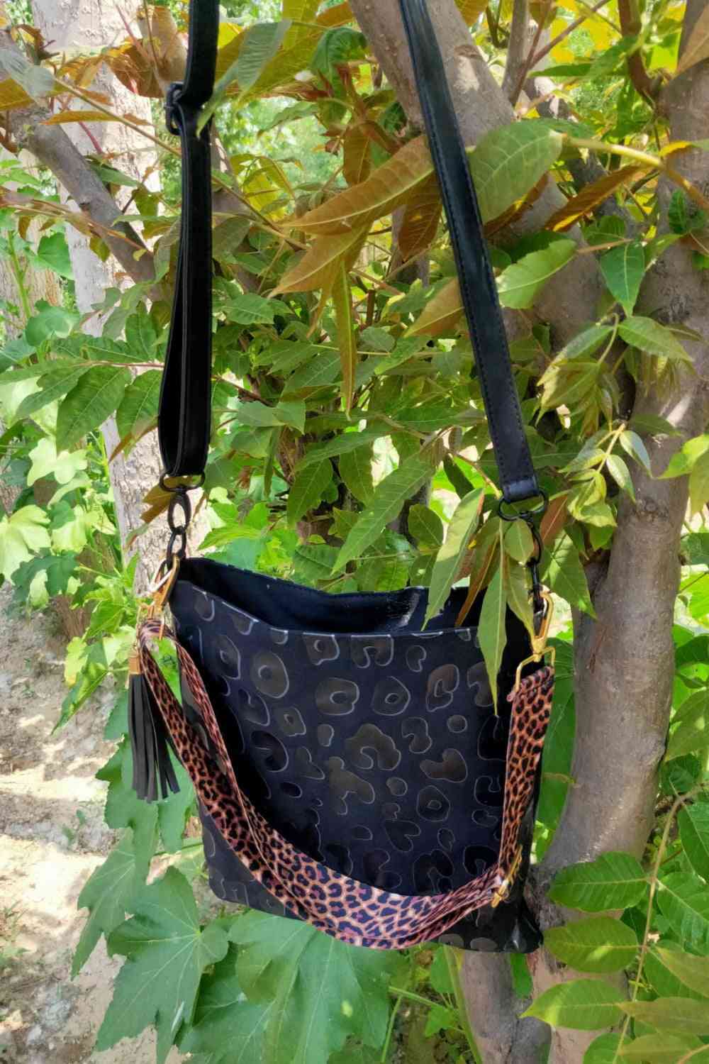 Adored PU Leather Shoulder Bag with Tassel *