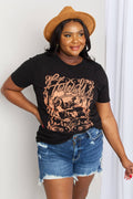 mineB Full Size Graphic Round Neck Tee *