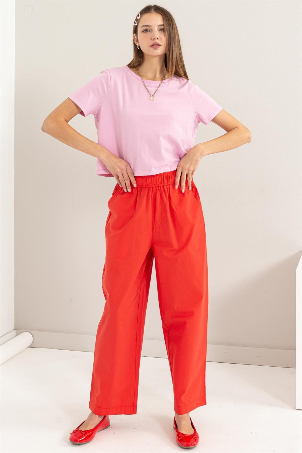 HYFVE Round Neck Cropped T-Shirt *