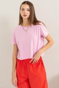 HYFVE Round Neck Cropped T-Shirt *
