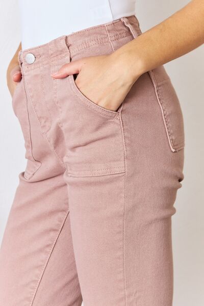 RISEN Full Size High Rise Ankle Flare Jeans *