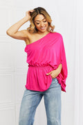 White Birch Forever And Always Full Size One Shoulder Top *