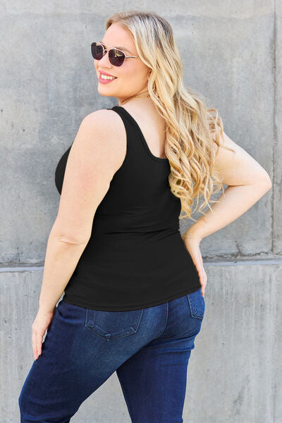 Basic Bae Full Size Square Neck Wide Strap Tank *