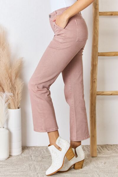 RISEN Full Size High Rise Ankle Flare Jeans *