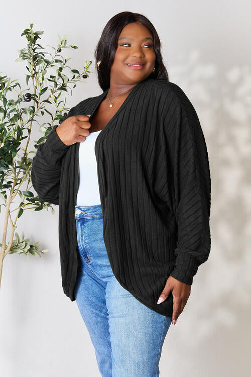 Basic Bae Full Size Ribbed Cocoon Cardigan *