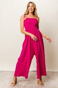 BiBi Texture Smocked Sleeveless Jumpsuit - Brand BiBi *