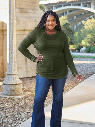 Basic Bae Full Size Round Neck Long Sleeve T-Shirt *