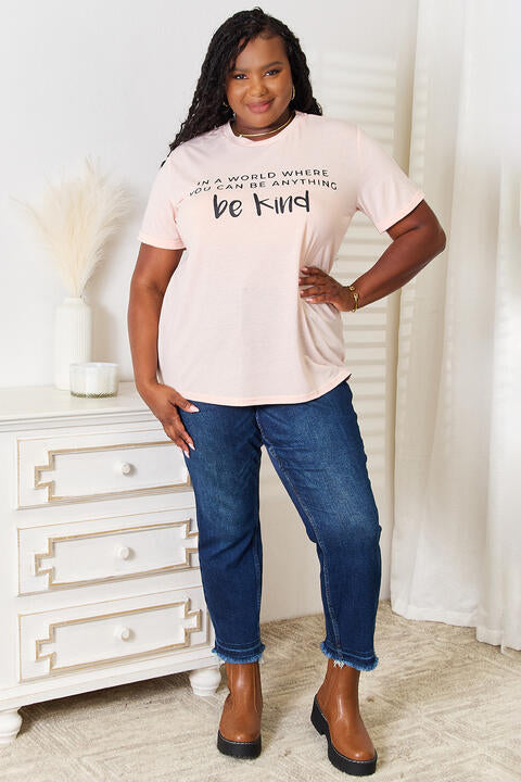 Simply Love Slogan Graphic Cuffed T-Shirt *
