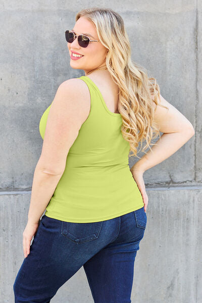 Basic Bae Full Size Square Neck Wide Strap Tank *