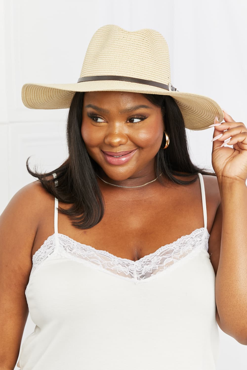 Fame Boho Summer Straw Fedora Hat *