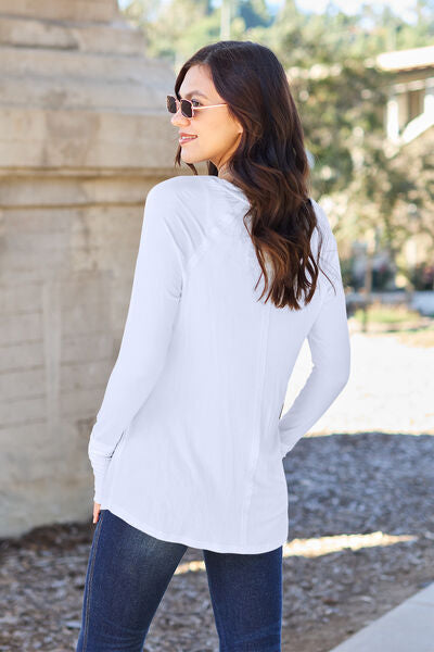 Basic Bae Full Size Round Neck Long Sleeve T-Shirt *