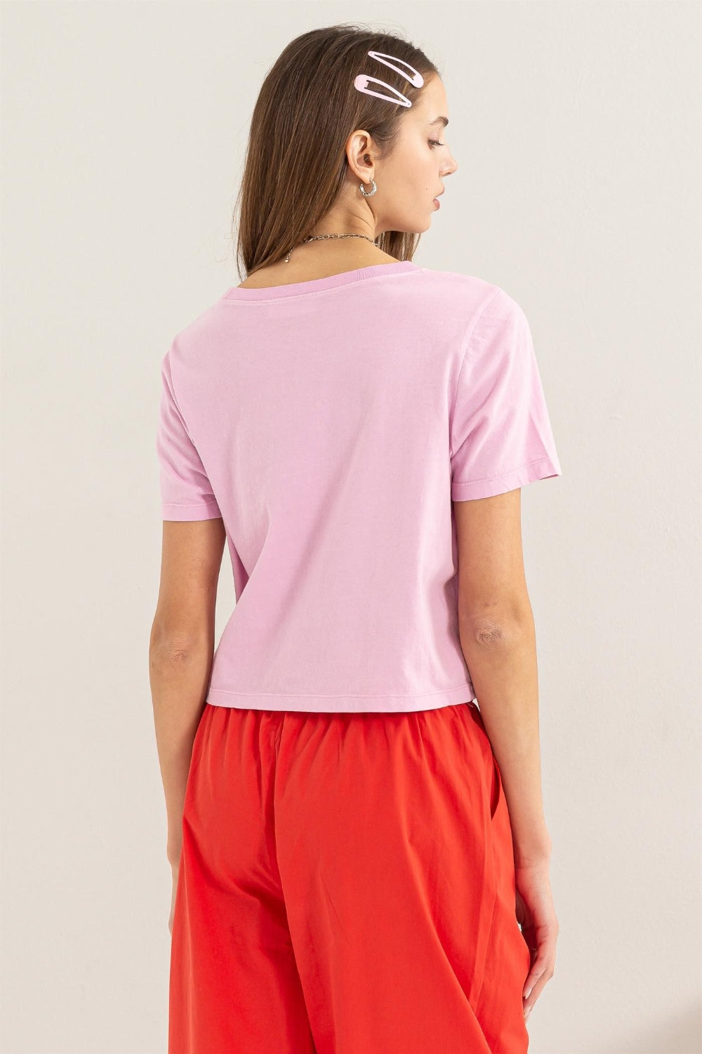 HYFVE Round Neck Cropped T-Shirt *