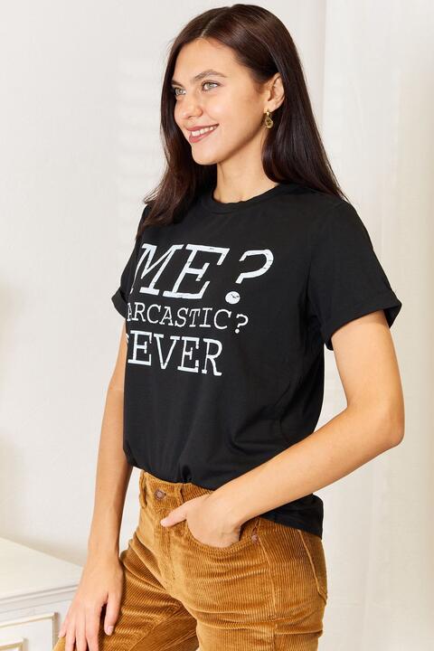 Simply Love Letter Graphic Round Neck T-Shirt *