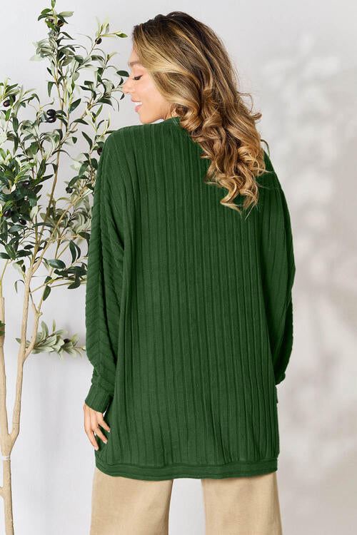 Basic Bae Full Size Ribbed Cocoon Cardigan *