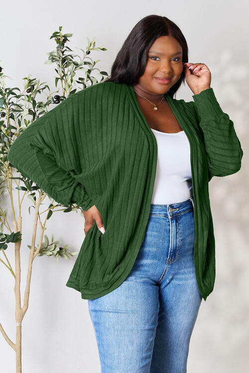 Basic Bae Full Size Ribbed Cocoon Cardigan *